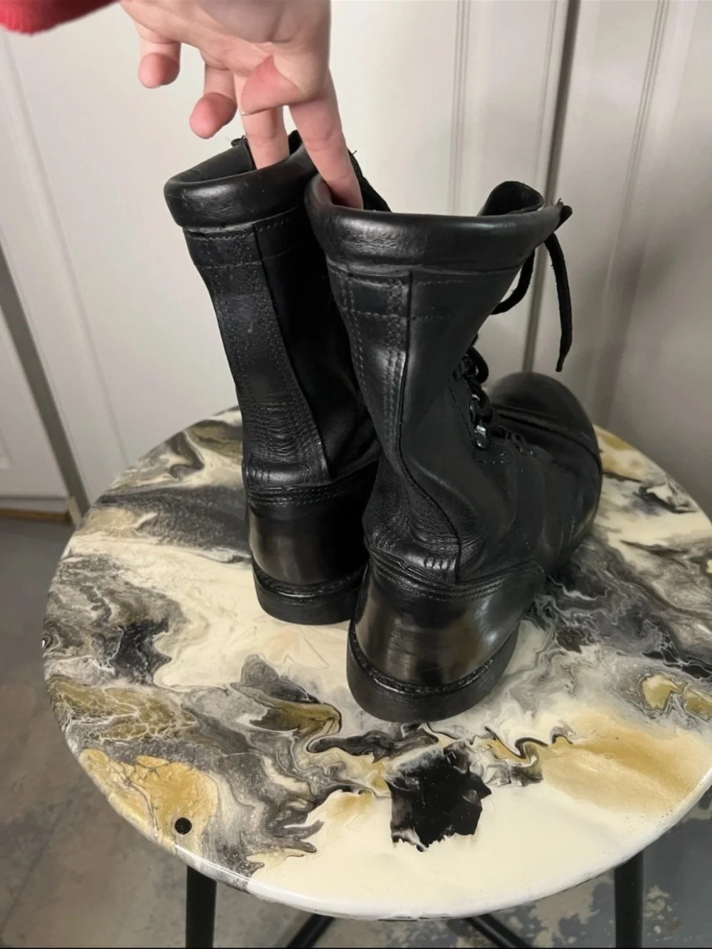 Vintage Corcoran 10” Field Boots Black Leather Made in USA
